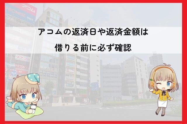 アコムで借りたら返済はどうなる？