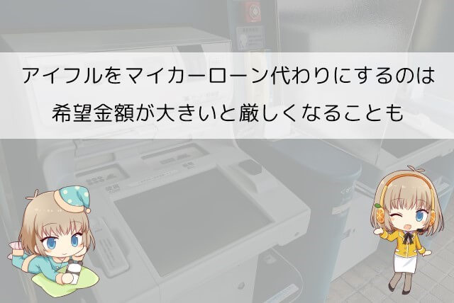 マイカーローンの代わりにアイフルで借りられる？