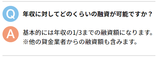 年収に対してどのぐらいの融資が可能ですか？｜キャッシングアロー